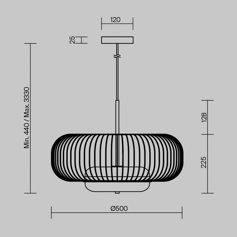 Maytoni Hängeleuchte Levitation LED Pendelleuchte Lampe messingfarben Ø50cm - 4099776183570