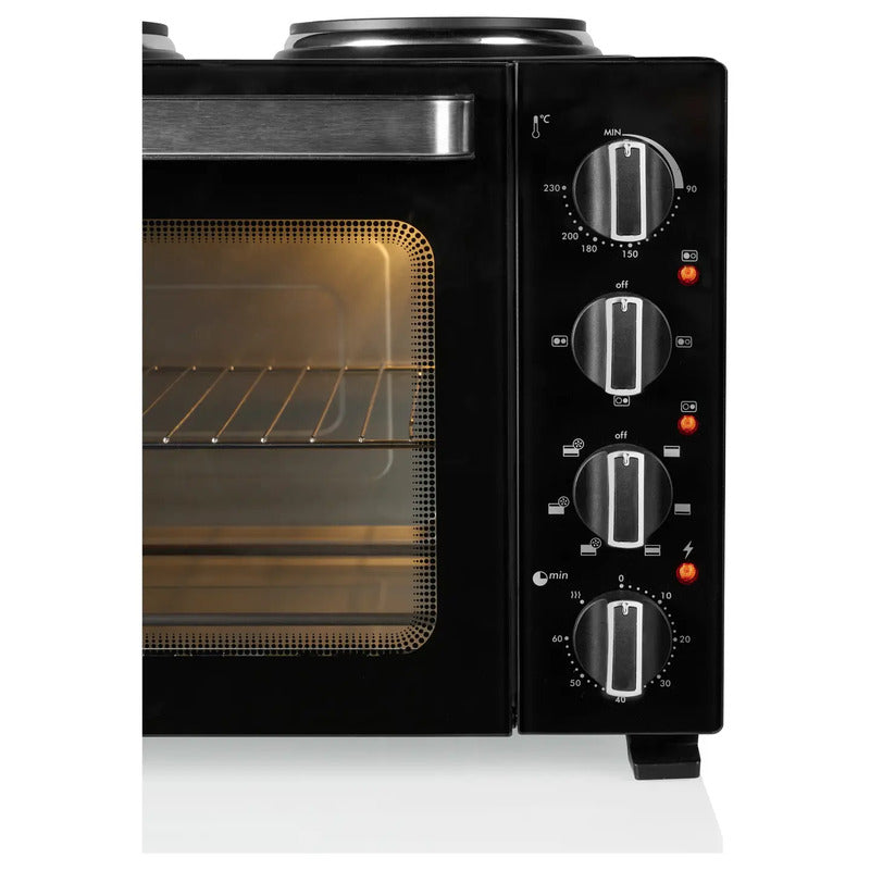 Tristar Minibackofen 35l Umluftfunktion Timerfunktion 3200W schwarz kompakt - 8711658523842
