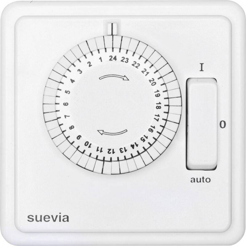 Suevia Unterputz-Zeitschaltuhr analog Tagesprogramm 1200W IP20 Innenbereich - 4000962103913