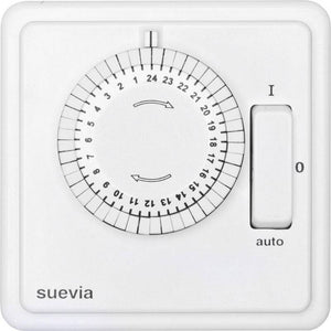 B-Ware Suevia Unterputz-Zeitschaltuhr analog Tagesprogramm 1200W IP20 Innenbereich