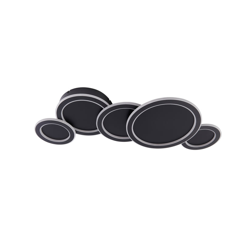 Lucande LED-Deckenleuchte Diala schwarz Metall 96 cm Deckenlampe Lampe Leuchte - 4251911791624