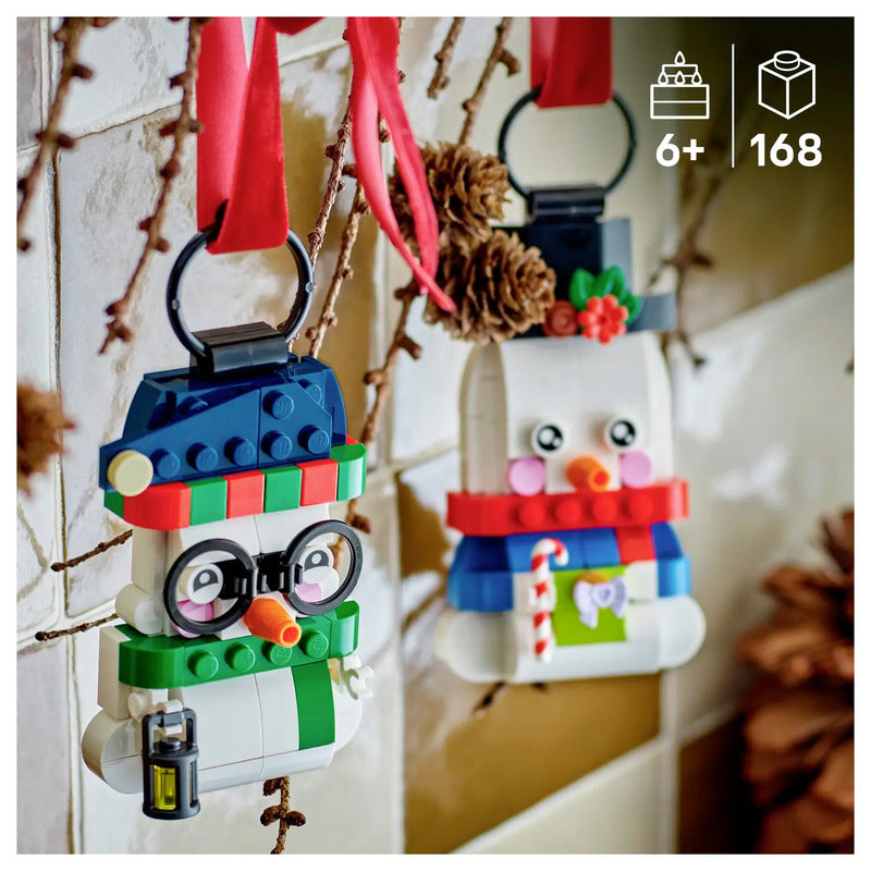 LEGO ICONS Deko-Schneemänner Bauset 40812 Christbaumschmuck für Kinder ab 6 - 5702017831008