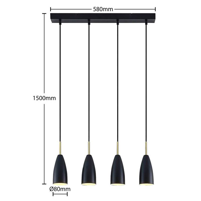 Pendelleuchte Hängeleuchte Deckenlampe Lampe E14 schwarz Lindby Caylee - 4251911728170