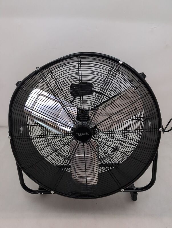 Sygonix Bodenventilator Gebläse 330W Heizgerät Lüfter schwarz schwenkbar Ø745mm - 4064161342597
