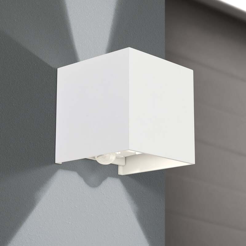 ORION LED-Außenwandleuchte Cube-S weiß mit Bewegungsmelder IP54 700 lm - 9003090277179