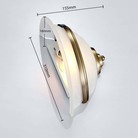 Lindby Wandleuchte Wandleuchte Lampe Leuchte Irimia Licht aus Glas altmessing - 4251096557510