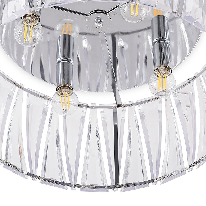 Lindby Sofia Deckenlampe Deckenleuchte Lampe Leuchte 4-flm E14 transparent chrom - 4251911708165