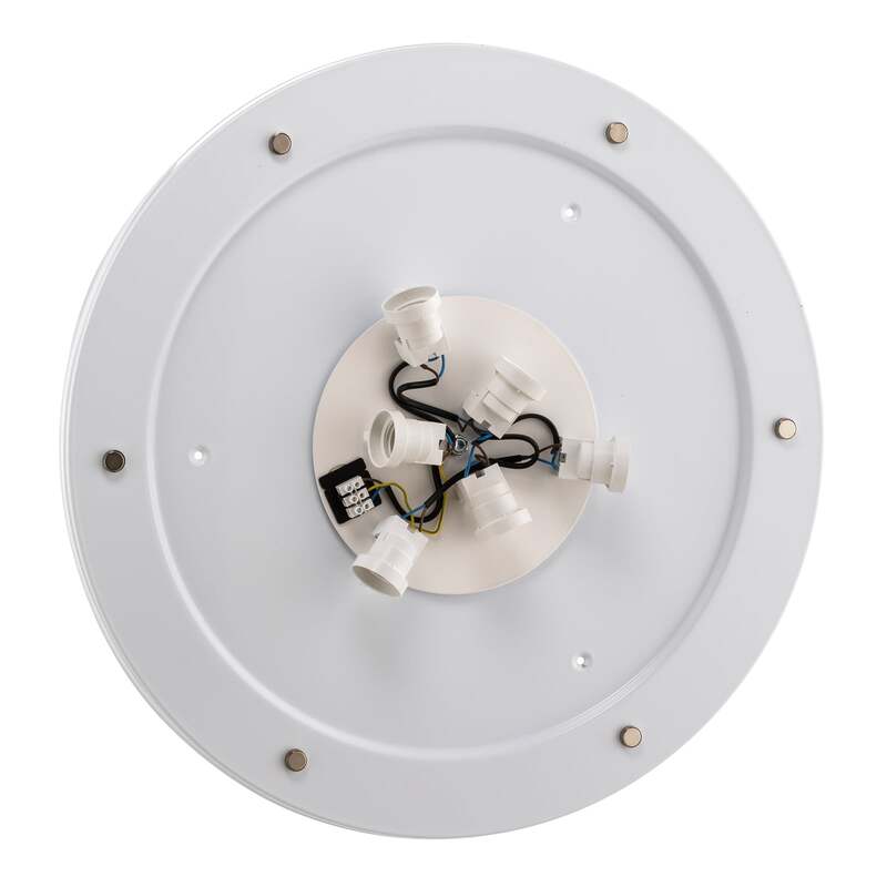 TK-Lighting Deckenleuchte Rondo grau LED dimmbar 6-flammig Metall Textil Ø 80 cm - 5901780527259