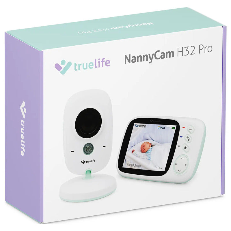truelife Babyphone NannyCam H32 Pro Monitor mit Kamera Digital 2.4 GHz 300m - 8595724900535