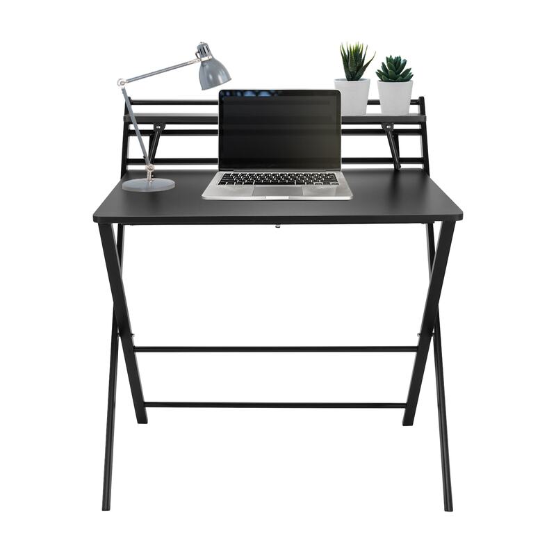 hjh OFFICE Schreibtisch Arbeitstisch EASY CLAP Computertisch Tisch 92x84 schwarz - 4064323020158