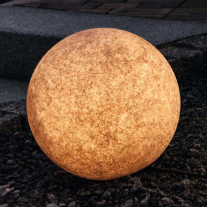 B-Ware Heitronic Leuchtkugel Gartenleuchte Mundan LED Dekokugel terracotta Ø30cm IP44