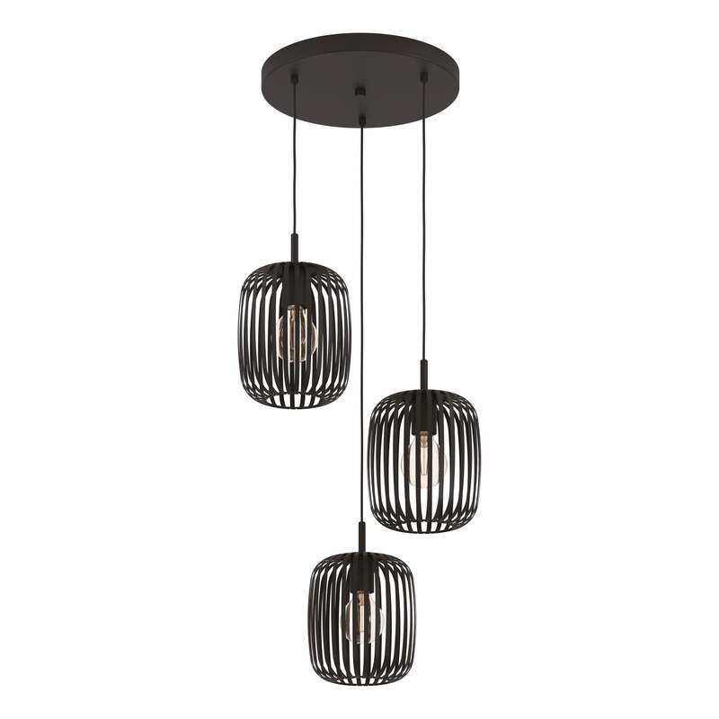 Hängeleuchte Romazzina Ø 46 cm schwarz 3-flg Stahl dimmbar von Eglo - 9008606258567