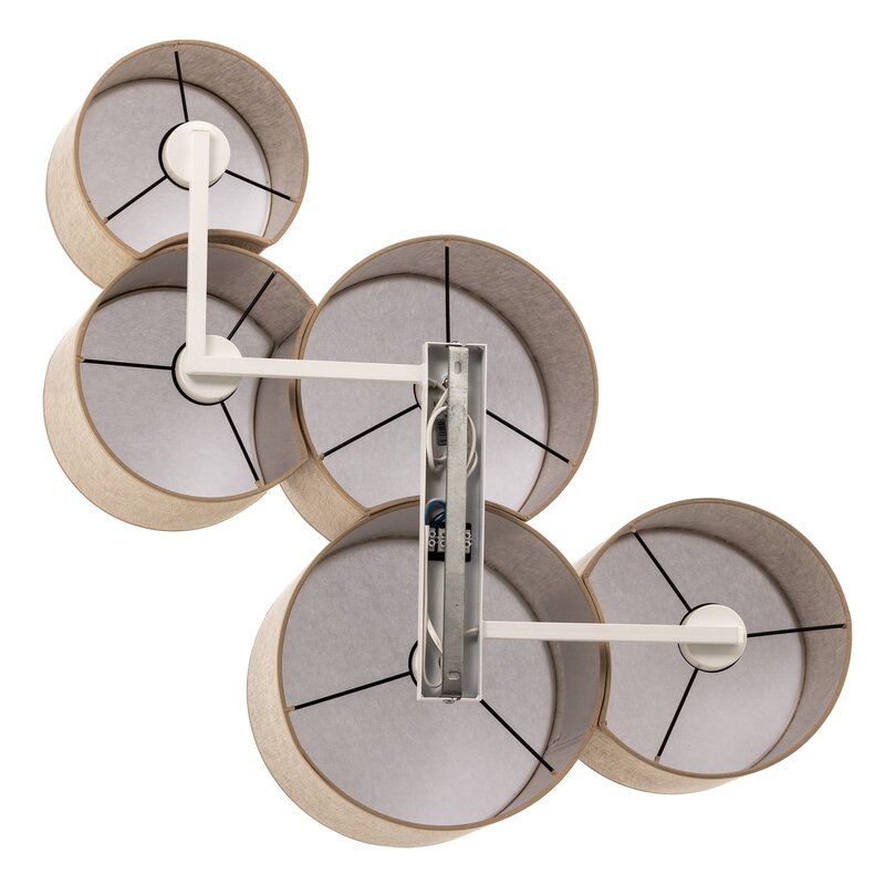 Euluna Deckenleuchte Mona Nature Lampe Leuchte Deckenlampe 5-fl E27 Leinen na257 - 5901780565930
