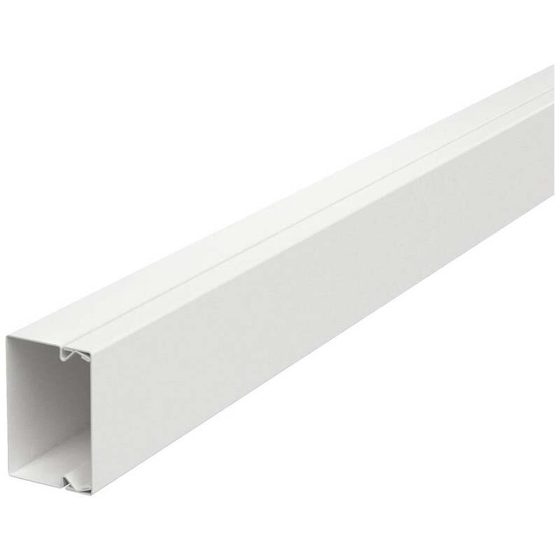 OBO Bettermann Kabelkanal 6248519 Kabelschacht Reinweiß Stahl 200x6x4 cm 2 STÜCK - 4012196313570