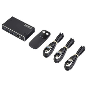 B-Ware SpeaKa Professional HDMI-Switch KVM-Umschalter Fernbedienung USB 3.0 schwarz PnP