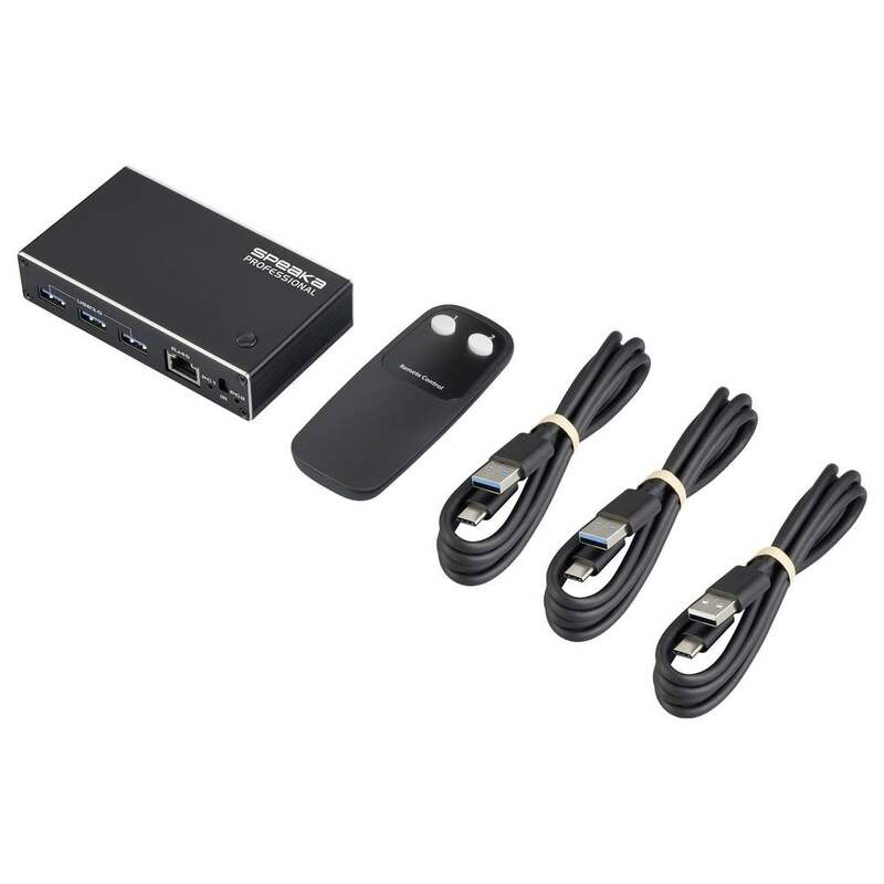 SpeaKa Professional HDMI-Switch KVM-Umschalter Fernbedienung USB 3.0 schwarz PnP - 4064161481401