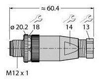Turck 6904611 Sensor-/Aktor-Steckverbinder unkonfektioniert Verbindungsleitung - 4047101458435