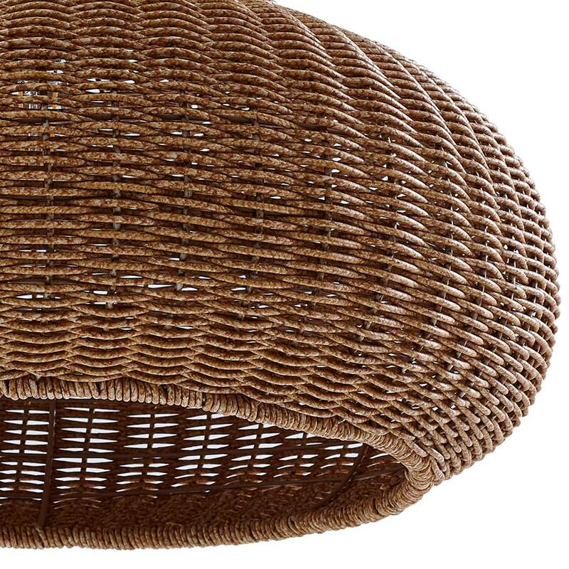 Lucande Außenstehleuchte Gartenlampe Taniola Rattanleuchte beige 195cm IP44 - 4251911798746