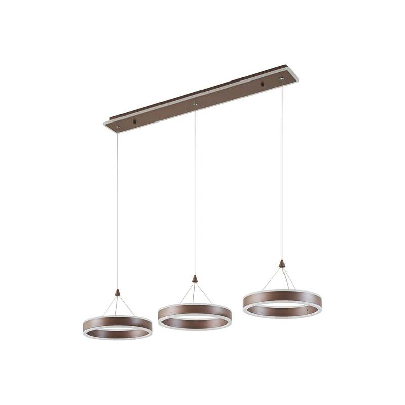 Lucande Pendelleuchte Hängeleuchte LED Kolo braun dimmbar Leuchte Esszimmer789 - 4251911776195