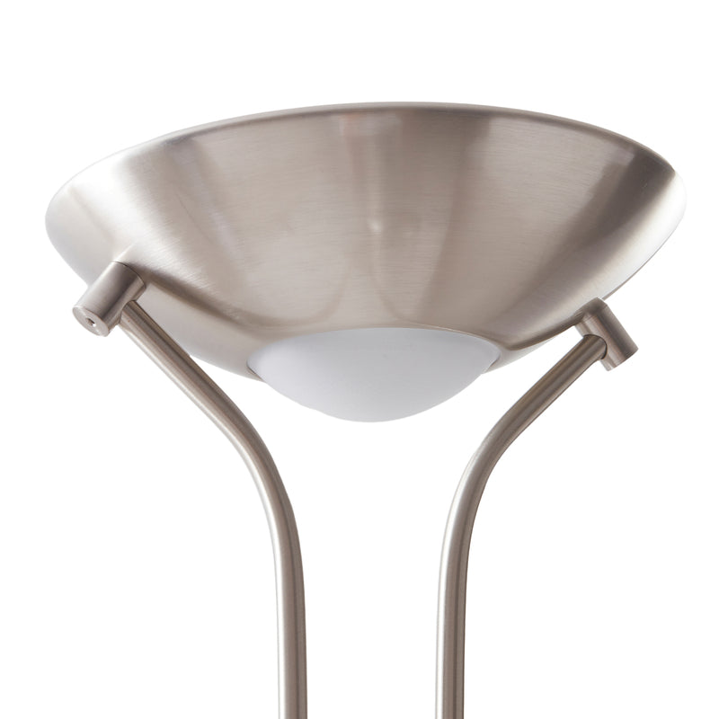 Lindby LED Stehleuchte Josefin dimmbar Leselicht Lampe nickel satiniert 180cm - 4251096532388
