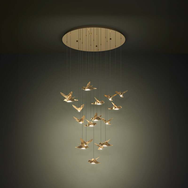 EGLO Stars of Light Pendelleuchte Hängeleuchte LED Paratebueno messing 17-flg - 9008606292202