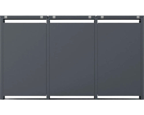 Konsta Mülltonnenbox Mülltonnenbox anthrazit für 3 x 240l Mülltonnen - 4306516693573