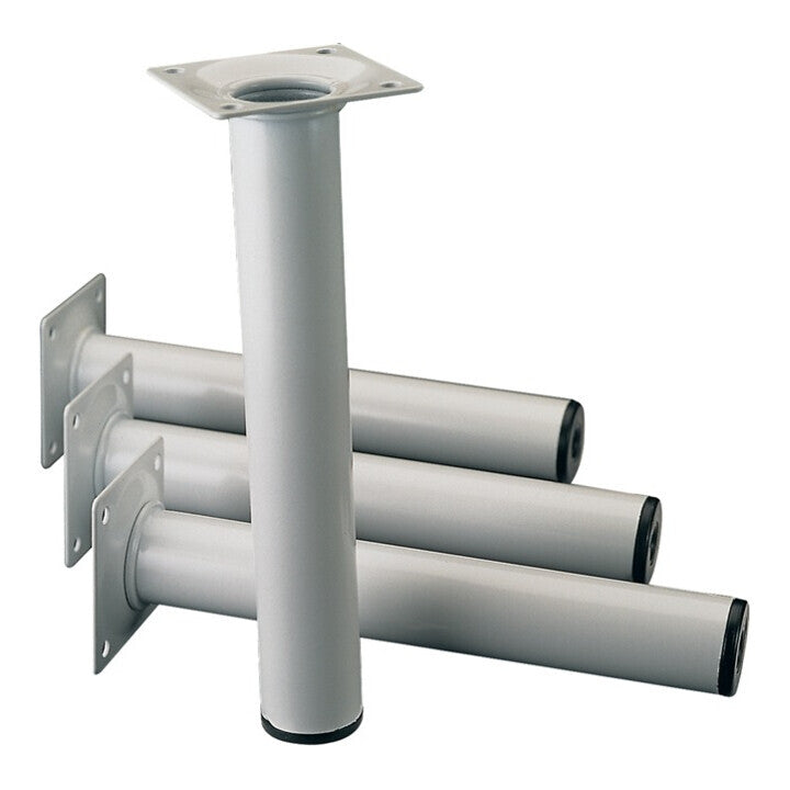 Element System Möbelfuß Bein Tischfuß weiß 30mm 300mm Stahl M10 2 STÜCK - 4006676011575