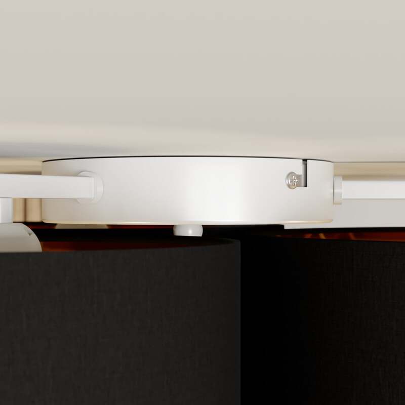 Lindby Deckenlampe Laurenz LED dimmbar 3-flg schwarz-gold Stoff Ø61cm 25,5cm - 4251096585162
