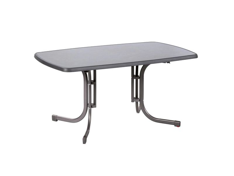 Gartentisch Vigo Outdoor Tisch Terrassentisch grau pulverbeschichtet 150x90cm - 4007876500456