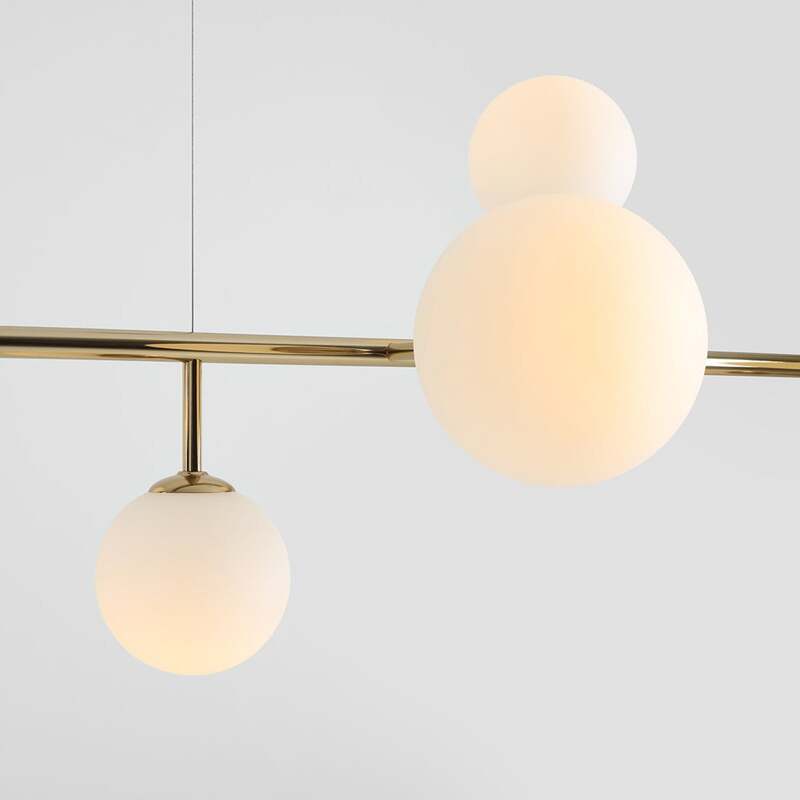 ALDEX Hängeleuchte Pendelleuchte Dione Glas gold weiß satiniert SIEHE TEXT/FOTO - 5904798657949