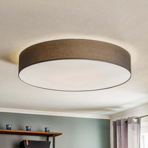 B-Ware TK-Lighting Deckenleuchte Rondo grau LED dimmbar 6-flammig Metall Textil Ø 80 cm