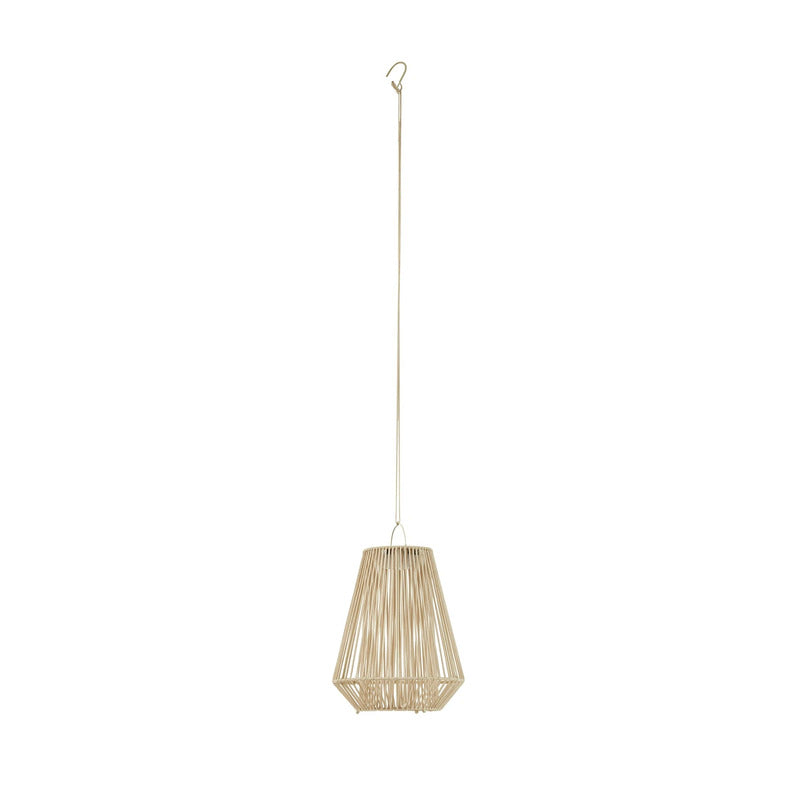Lindby Hängelampe Hängeleuchte Austas LED Pendelleuchte dimmbar beige IP54 32cm - 4255830909412