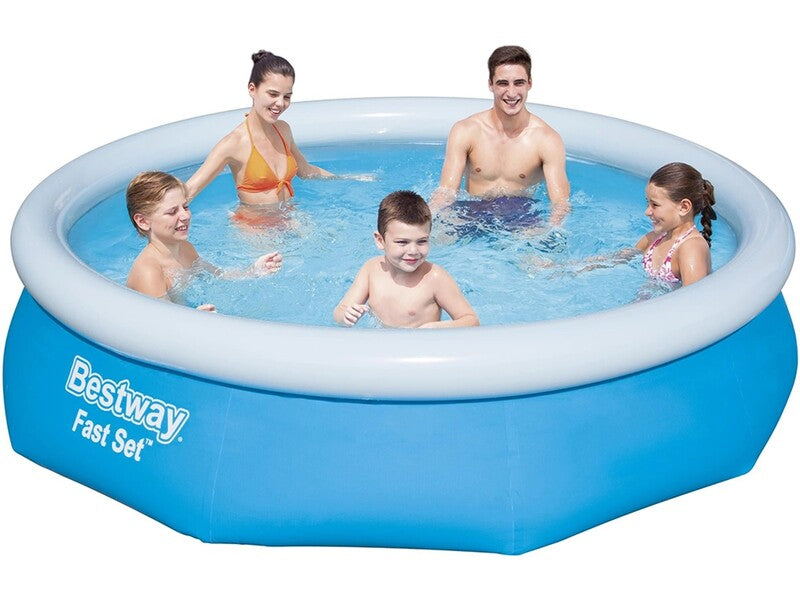 Bestway Fast Set Pool Ø305cm x 76cm Rund Blau Schwimmbadpool Gartenpool Set - 6942138951295