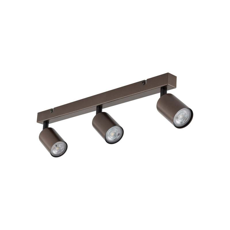 TK Lighting Deckenstrahler Top dimmbar 3-flammig GU10 Stahl dunkelbraun 60cm - 5901780561819