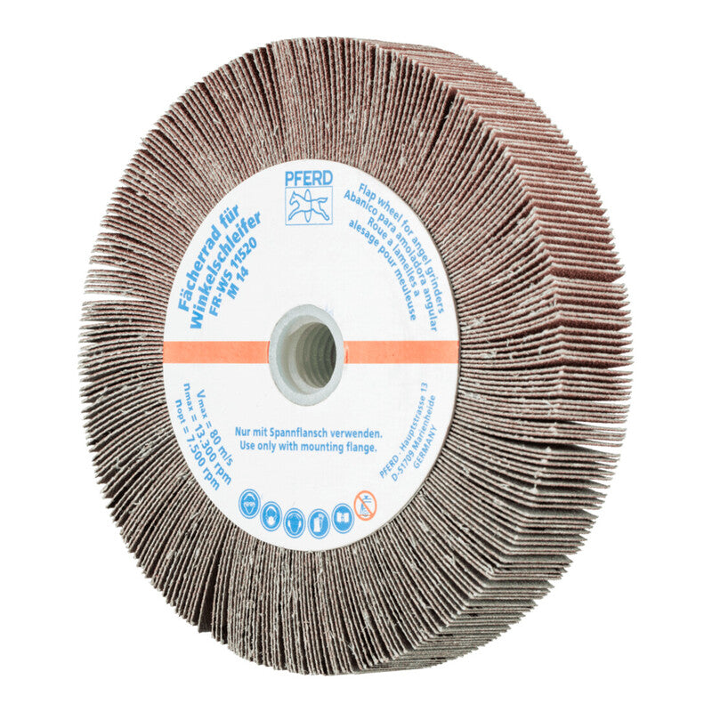 PFERD Fächerrad Lamellenschleifscheibe Winkelschleifer K120 115x20 mm 2 Stück - 4007220752401
