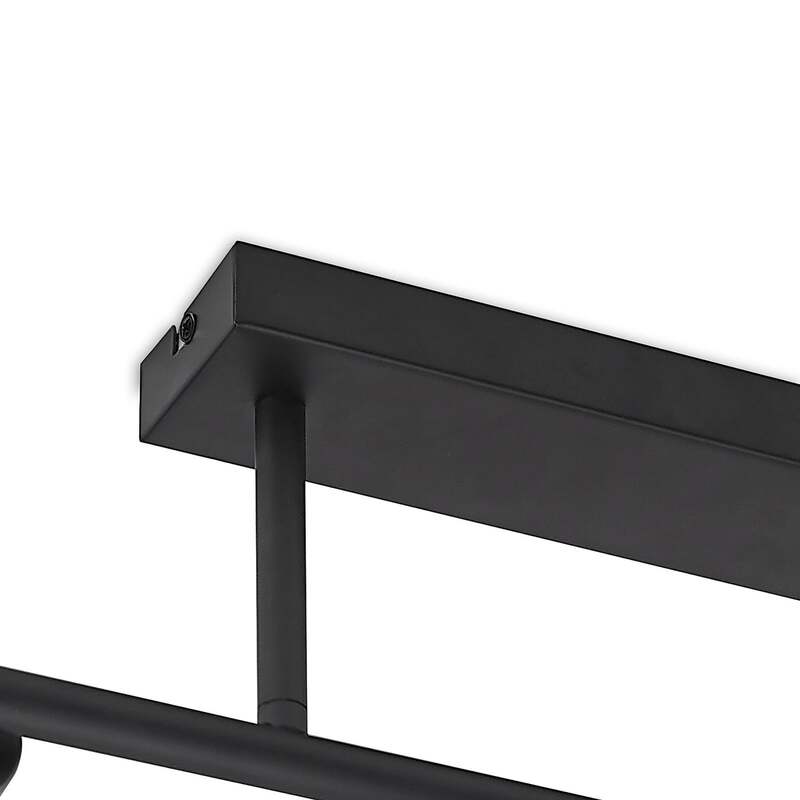 Lindby Deckenlampe Biscala LED Lampe Leuchte dimmbar schwarz rauch Ø85cm 5-flg - 4251911719987