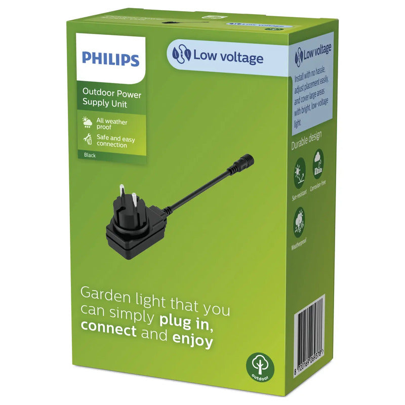 Philips GardenLink PSU 24V Verlängerungskabel IP65 Schwarz 12W 72x48mm - 8720169269378