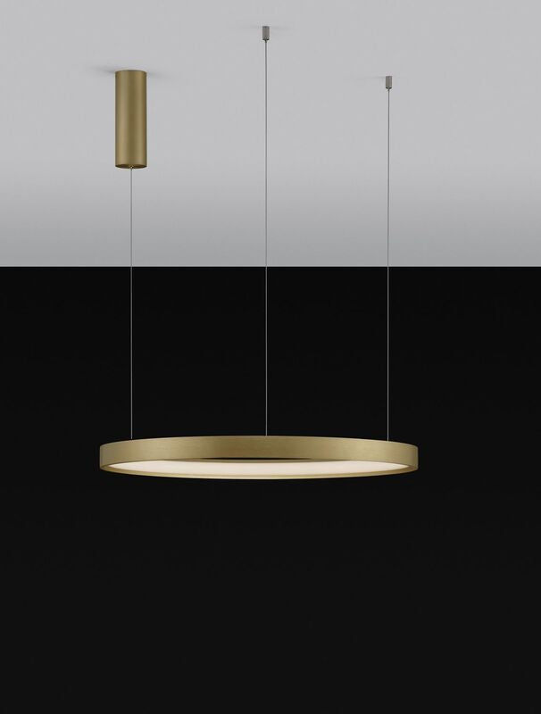 Nova Luce Pendelleuchte Hängeleuchte PERRINE LED Gold Warmweiß dimmbar 150x60 cm - 5212017438447