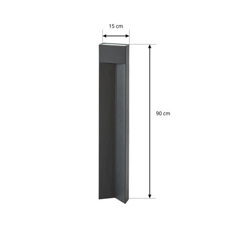 Lucande Wegeleuchte Gartenleuchte Kaholo LED Aluminium schwarz 90cm IP44 Lampe - 4255830907753
