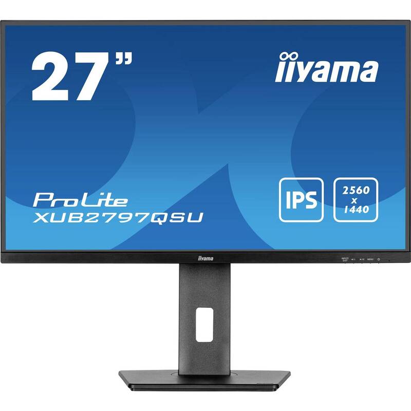 Iiyama Monitor Bildschirm ProLite 27 Zoll IPS LED QHD Schwarz höhenverstellbar - 4948570125098