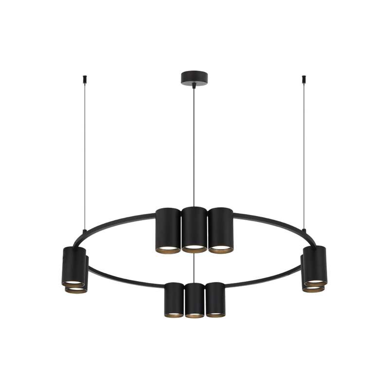 Hängeleuchte Pendelleuchte Genesis Aluminium schwarz Lampe Leuchte 60 cm - 5902693803737
