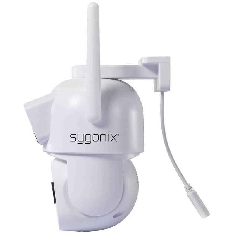 Sygonix WLAN IP Überwachungskamera 1920x1080 Pixel mit 2 Objektiven weiß IP65 - 4064161323237