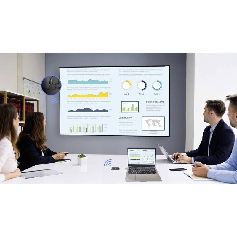 SpeaKa Professional SP-TR-300 Drahtloses Full HD Präsentationssystem 30m Reic... - 4064161337180
