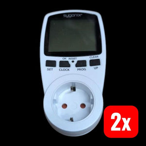 2x D-Ware DIGITALE WOCHENZEITSCHALTUHR SYGONIX TM2 mit 16 Programmen und Timer-Funktion