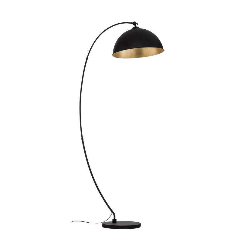 Lindby Stehleuchte Jonera LED Bogenlampe Lampe schwarz gold 185cm Höhe 45cm - 4251096529845