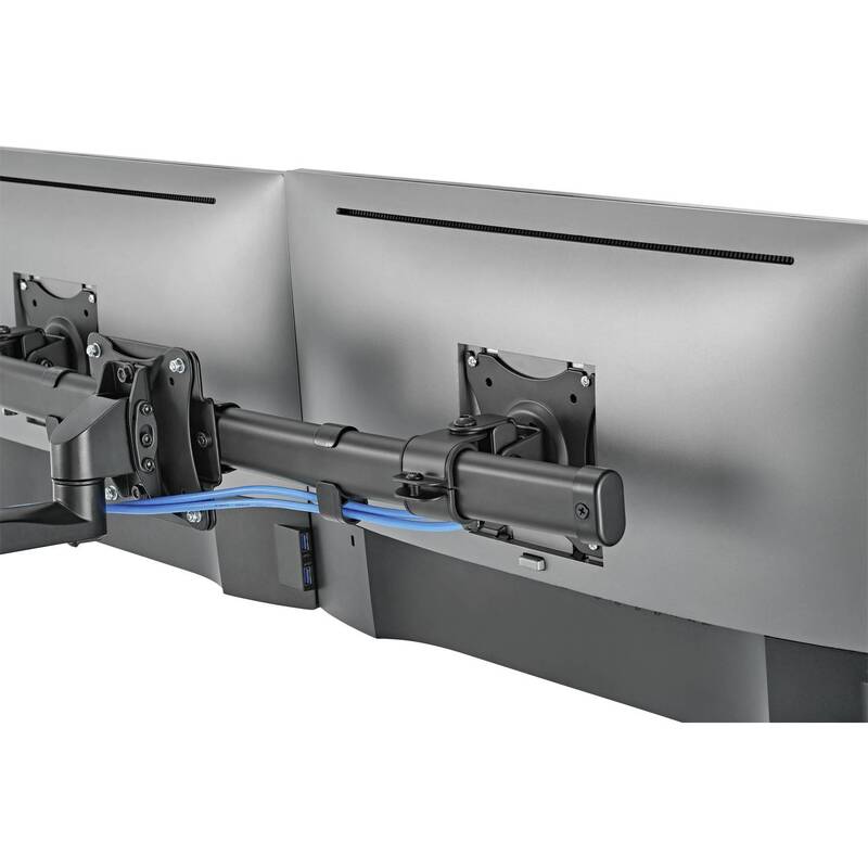 SPEAKA Monitor Wandhalterung SPTVM512 Doppelhalterung PROFESSIONAL schwarz Stahl - 4064161214832
