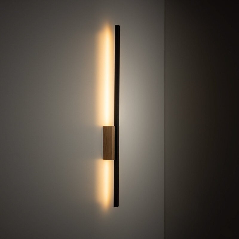 TK Lighting Wandleuchte Wandlampe LED Flash schwarz kiefer Leuchte Leuchtmittel - 5901780560195