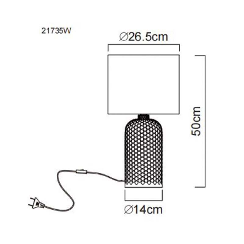 Globo Lighting Tischleuchte Lampe Sofia Glas weiß Ø 26,5 cm Höhe 50 cm - 9007371475544
