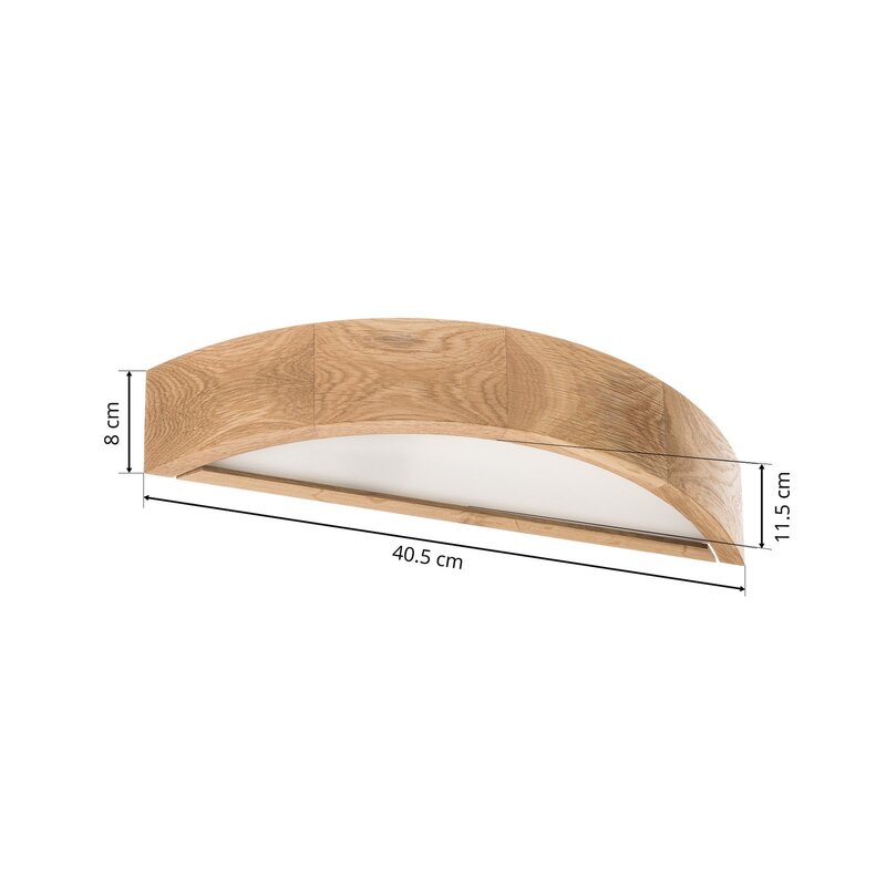 Envostar Kerio Wandlampe Breite 40,5 cm eiche Wandleuchte Lampe Leuchte Spot447 - 4251911796223