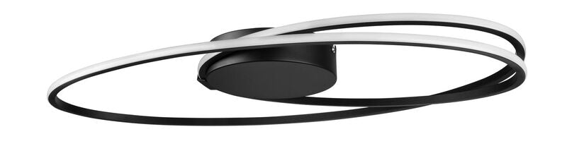 Nova Luce Deckenleuchte Deckenlampe VIARREGIO LED Schwarz Warmweiß 60x35 cm 28 W - 5212017424464